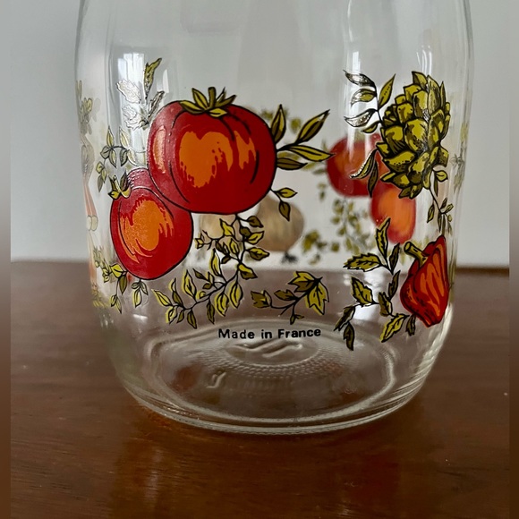 Vintage Arc France “Spice of Life” Canister and Glass Cup Set - Picture 16 of 16